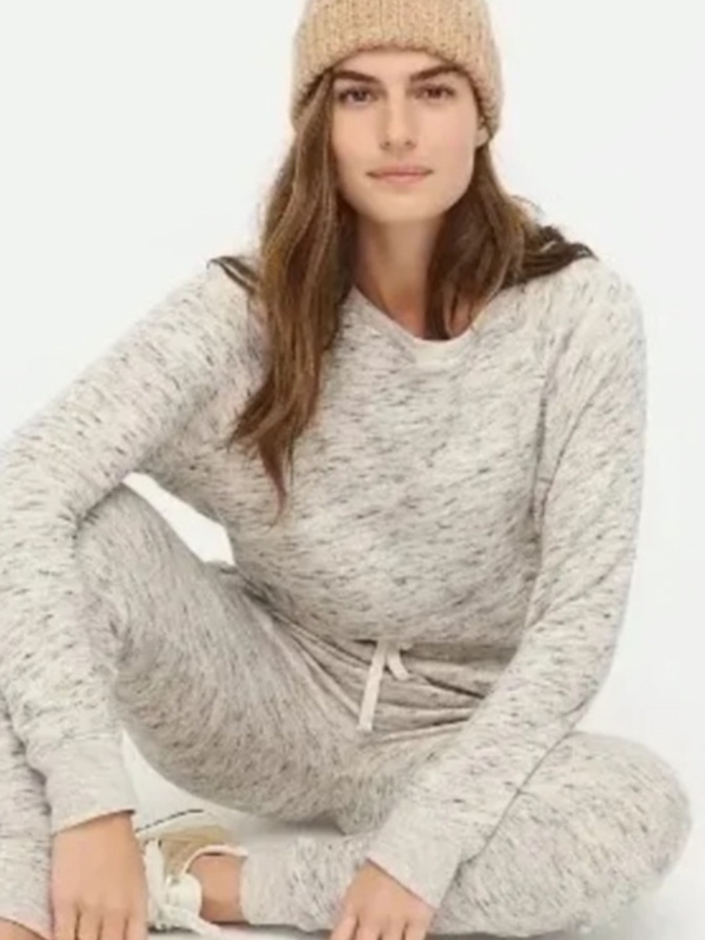 J. Crew Vintage Terry Crewneck Pullover in Speckle
